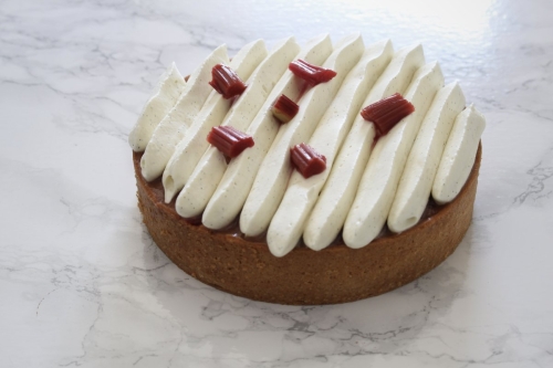 Tarte rhubarbe vanille