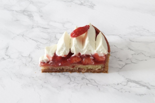 Tarte fraise vanille basilic